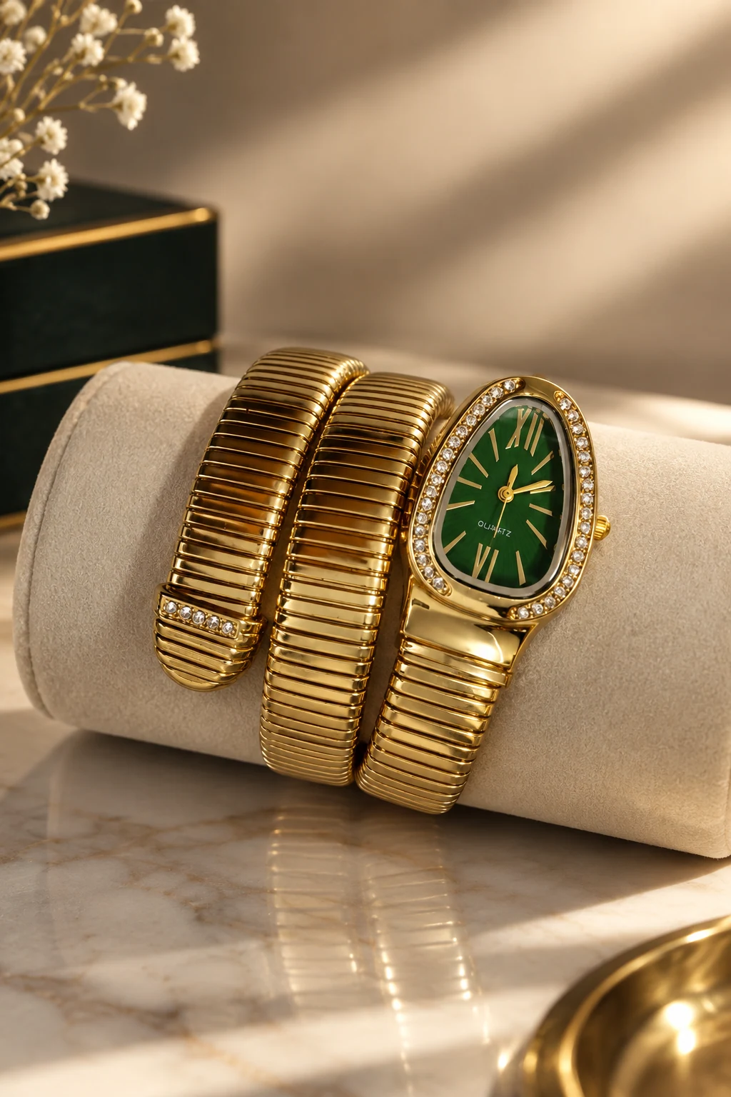 Spiral Gold-Tone Watch Bracelet Set, view 1 of 3