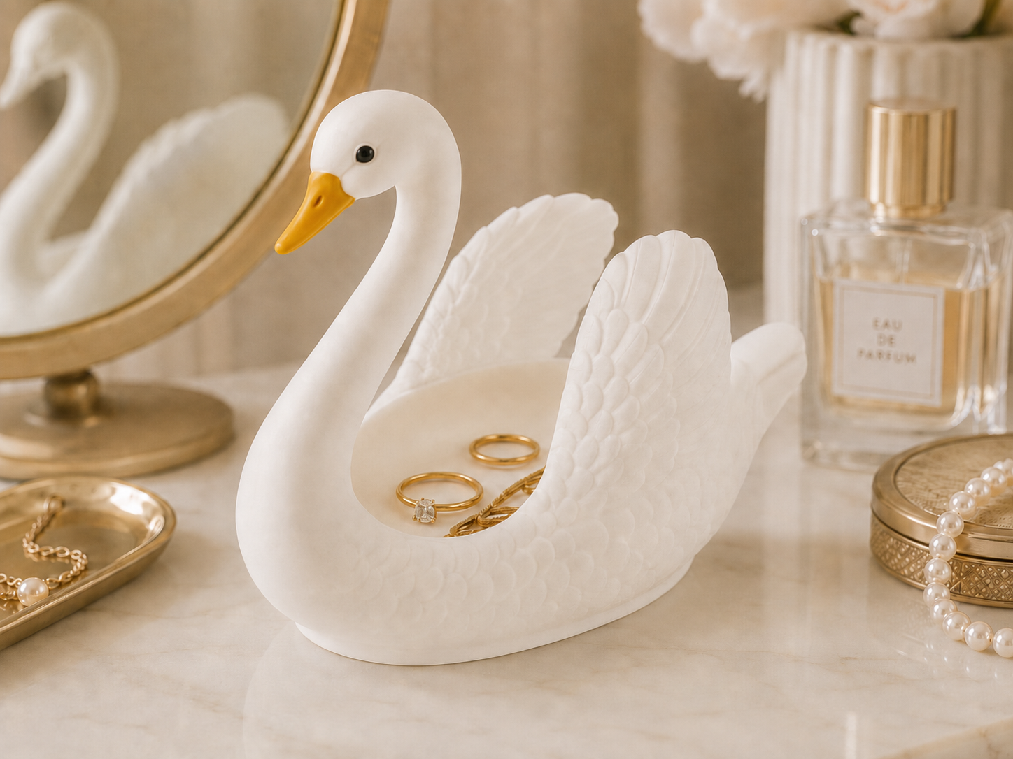 Swan Dressing-Table Décor