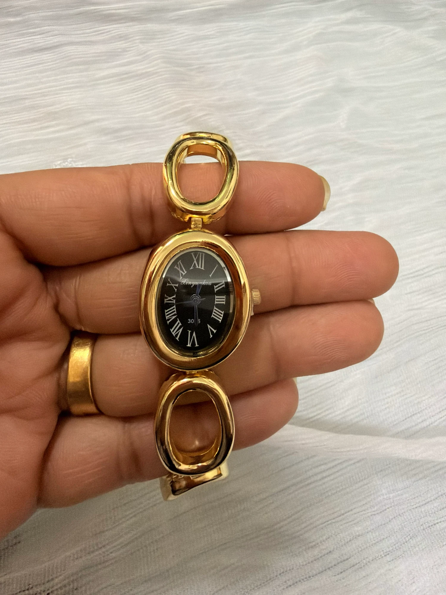 Verdant Links Gold-Plated Watch (Black), view 1 of 2
