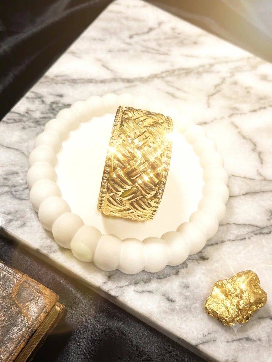 Anti Tarnish Gold Tone Interlace Bracelet