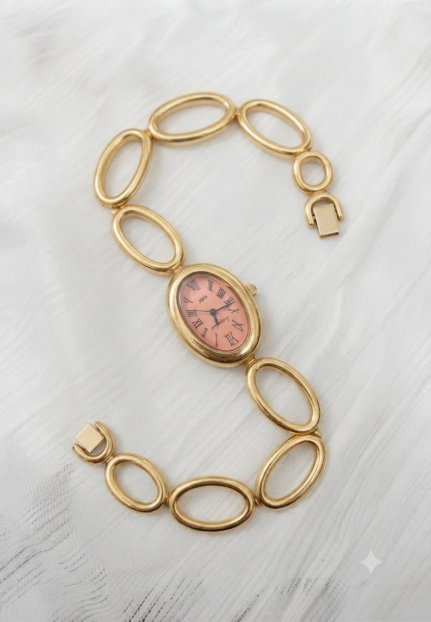 Verdant Links Gold-Plated Watch (pink), view 1 of 4