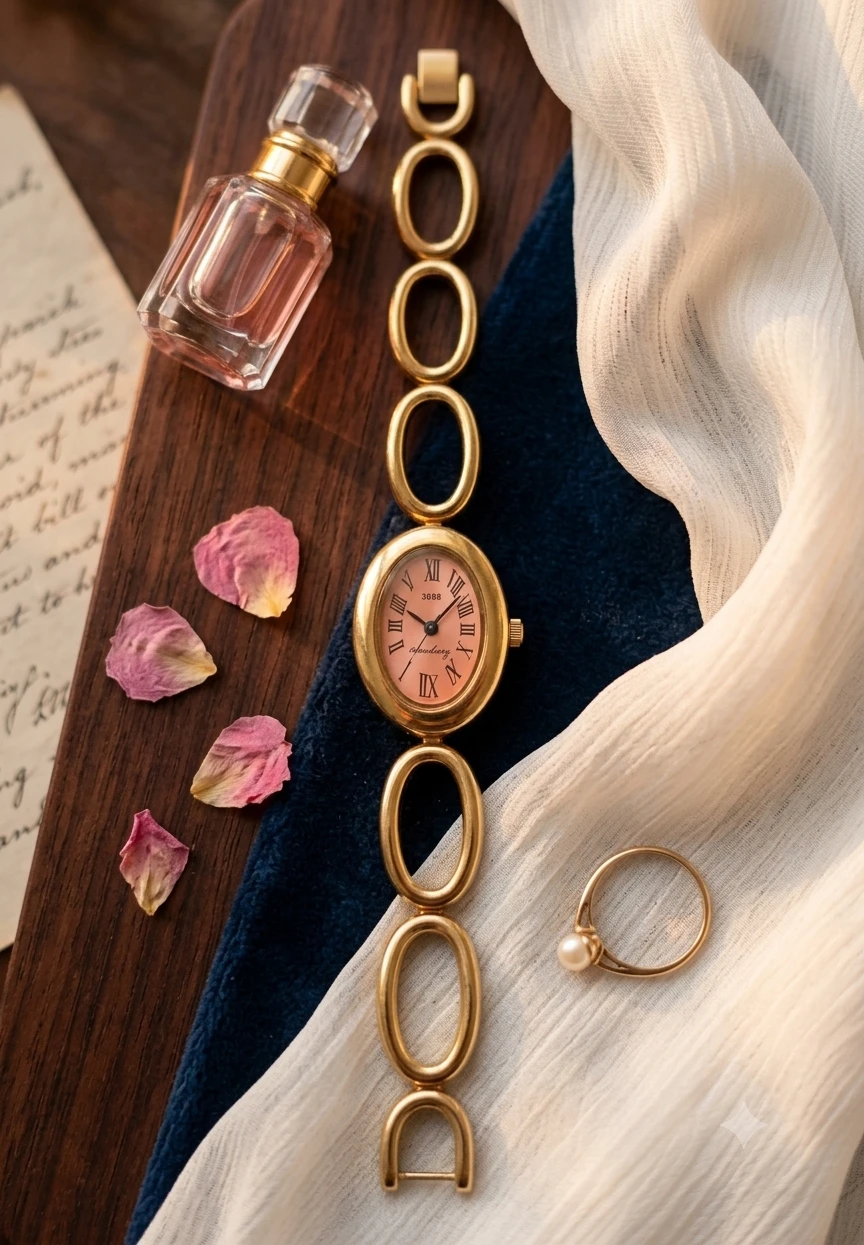 Verdant Links Gold-Plated Watch (pink)