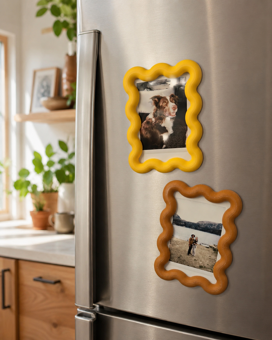 Wavy Frame Fridge Magnets