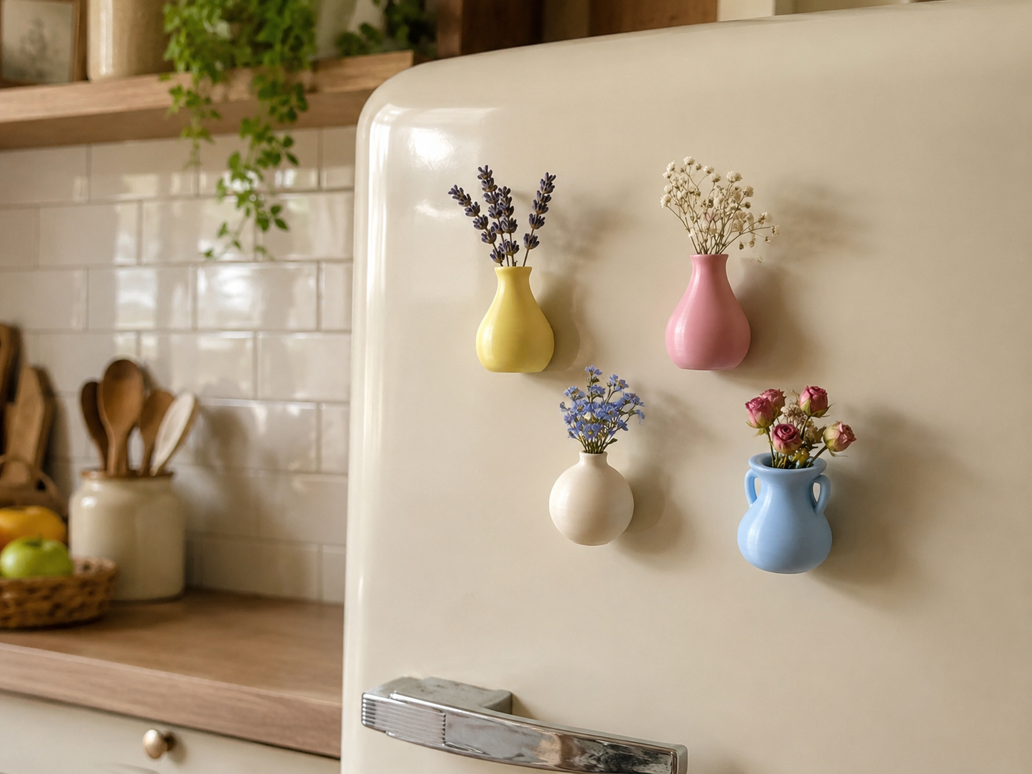 Refrigerator Magnets Tiny Vases