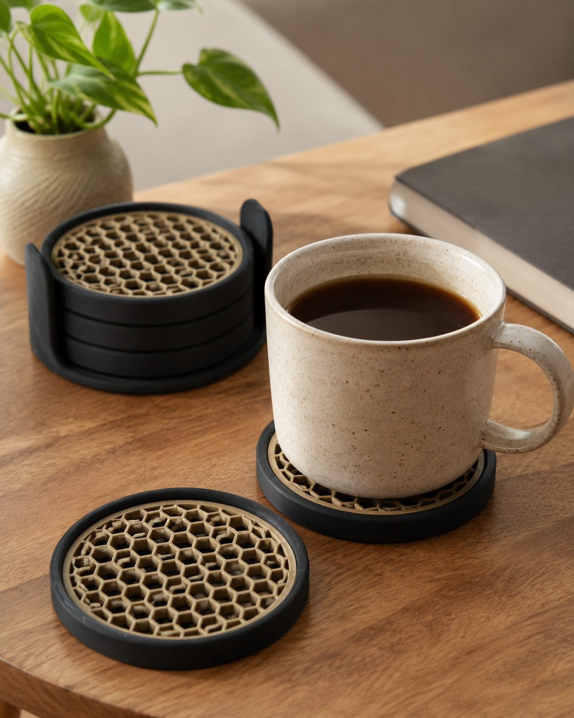 Round Bee-hive  Coasters