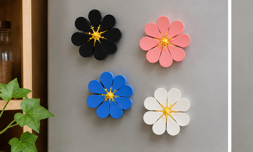 Multifunctional Petal Pin& Refrigerator Magnet 3