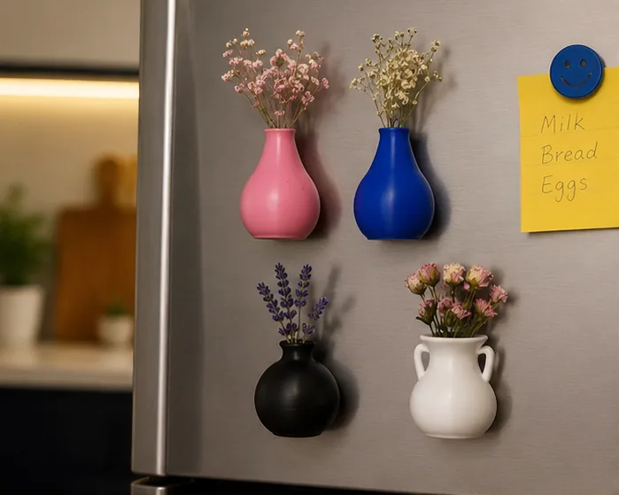 Fridge Magnets Tiny Vases (Set of 4), view 1 of 3
