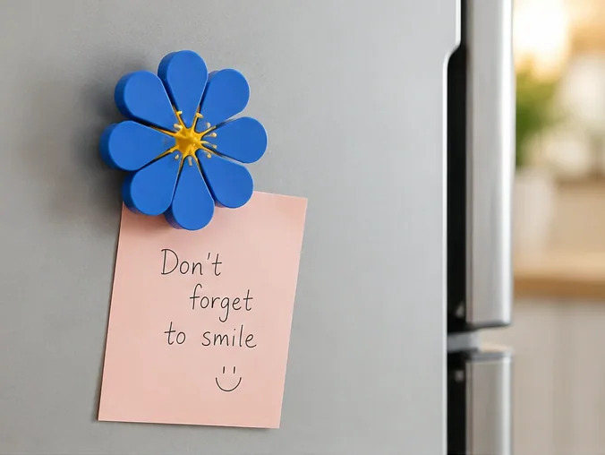 Multifunctional Petal Pin& Fridge Magnet, view 1 of 4